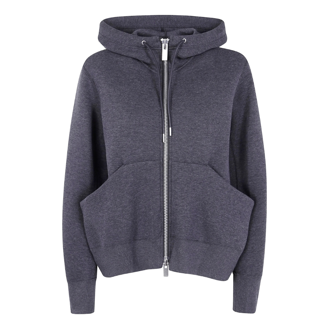 Sacai 23SS ジップアップ ニットジャケット グレーレディースタグ付き