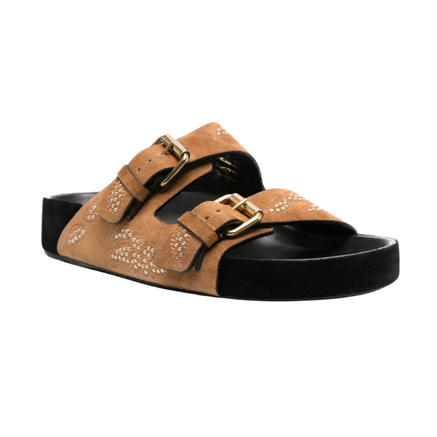 Cognac/Gold Lenyo Sandal