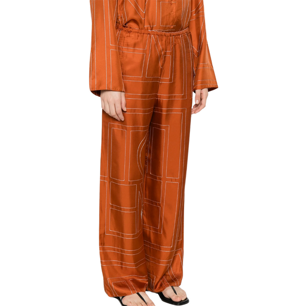 Terracotta Silk Bottoms