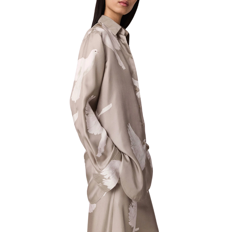 Silk Dove Button Down
