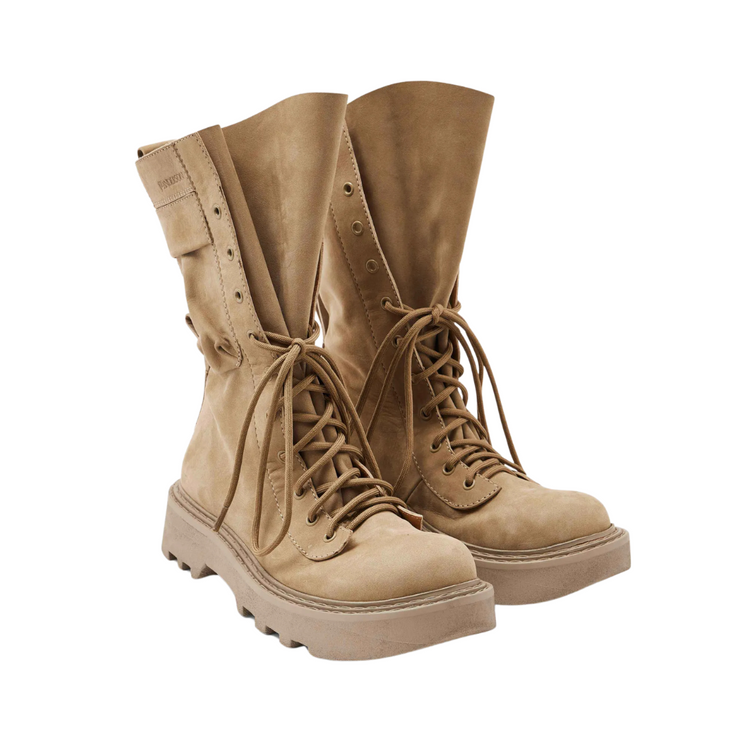 Suede Combat Boot