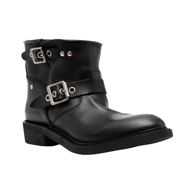 Low Leather Biker Boot