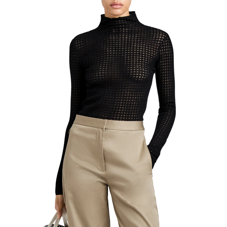 Zella Top in Check Merino