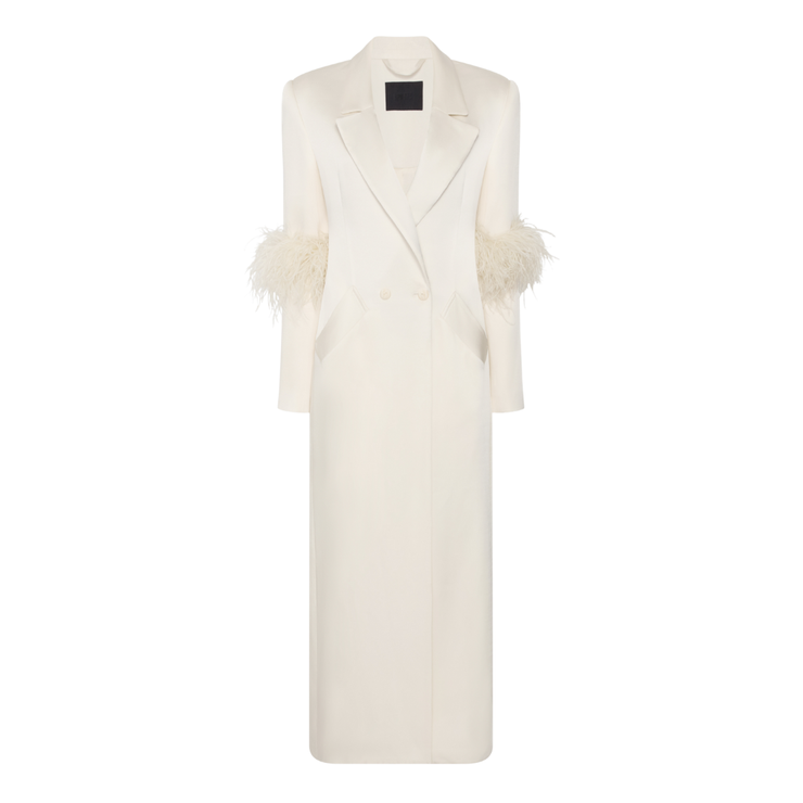 Double Breasted Satin Coat