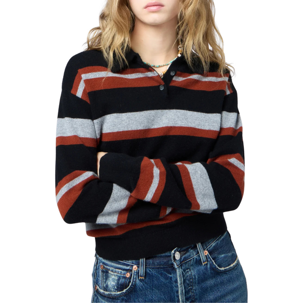BLACK COMBO COLLEGIATE POLO