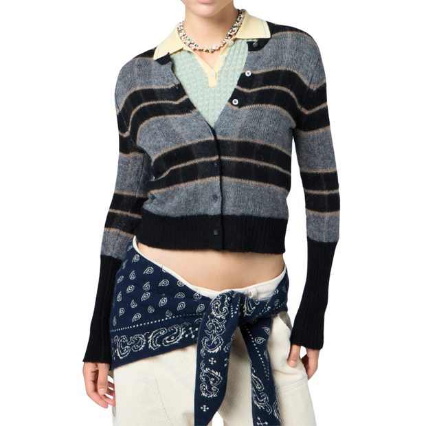 Shadow Plaid Cardigan