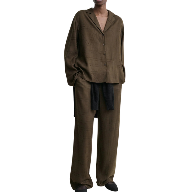 Flannel Monogram Top