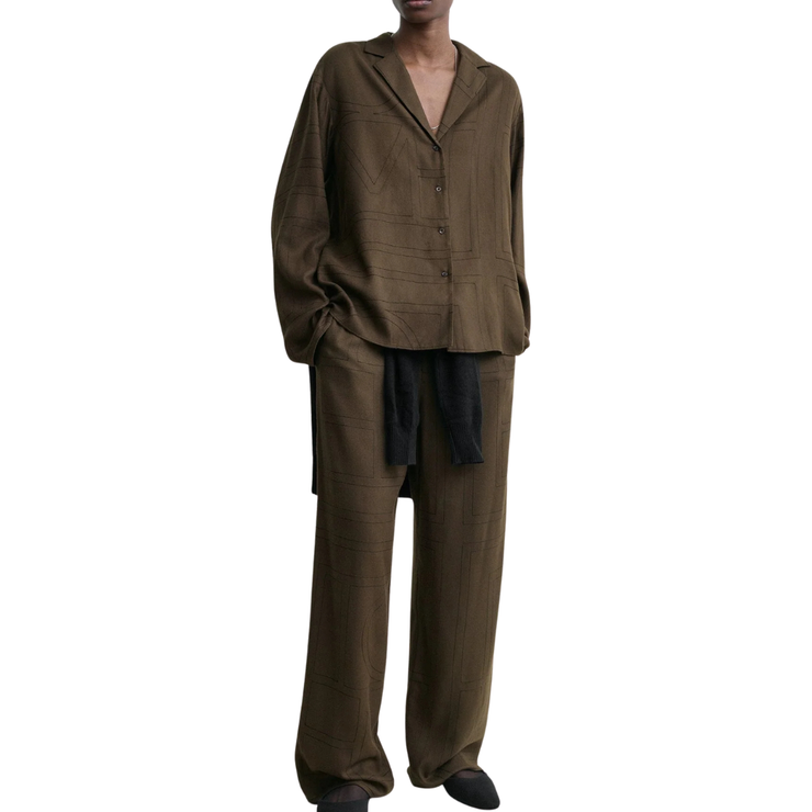 Flannel Monogram Top