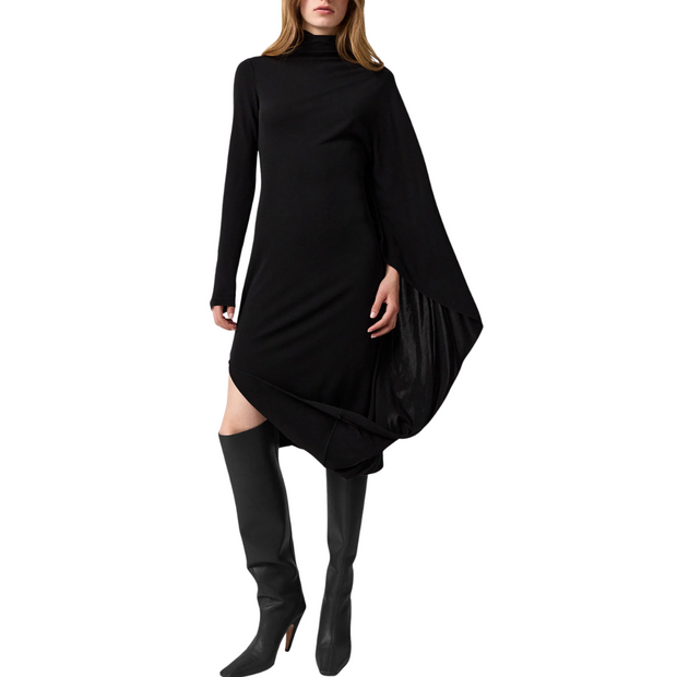 Jersey Midi Cape Dress