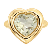 Eclipse Prasiolite Heart Ring