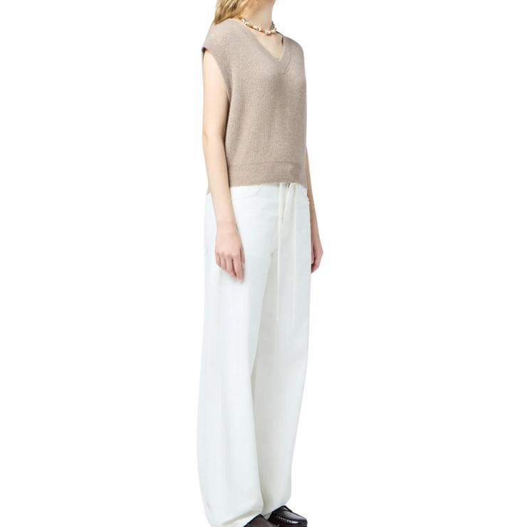 TAUPE RIB VEST