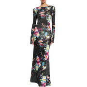 Jersey Floral Gown