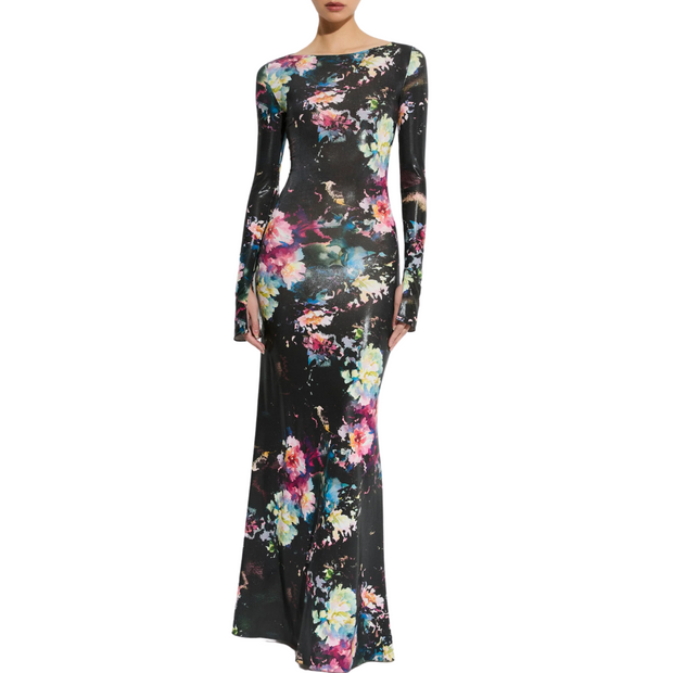 Jersey Floral Gown