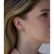 Gold Serre Earring