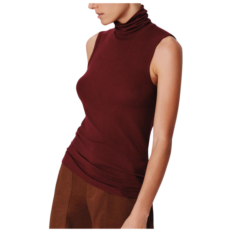 Merlot Rib Sleeveless TN