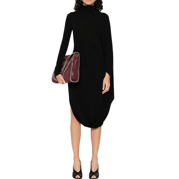 Jersey Midi Cape Dress