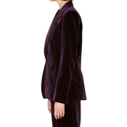 Plum Smooth Velvet Suit Jacket