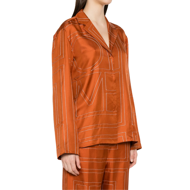 Terracotta Silk Top