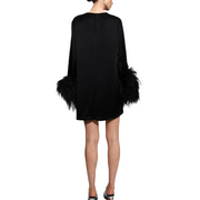 Black Satin Shift Dress