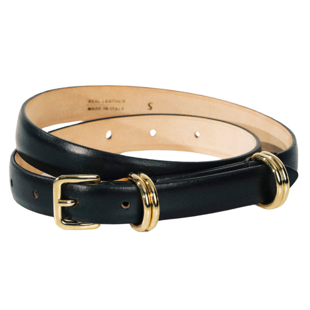 Black & Gold Constance Belt