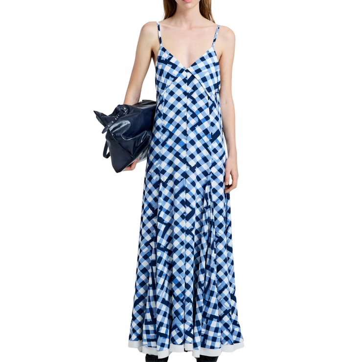 Navy Check June Dress
