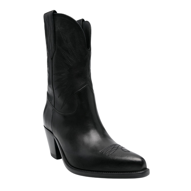 Black Leather Francesca Boot