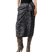 Leopard Gathered Skirt