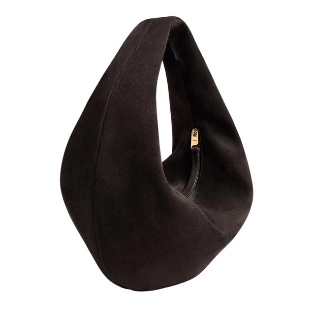 Dark Brown Olivia Suede Hobo