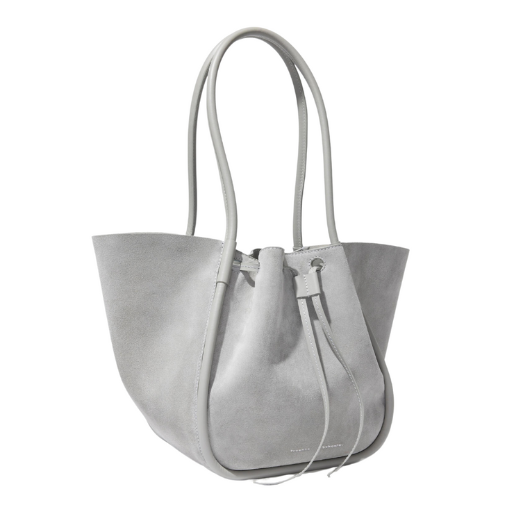 Suede Ruched Tote