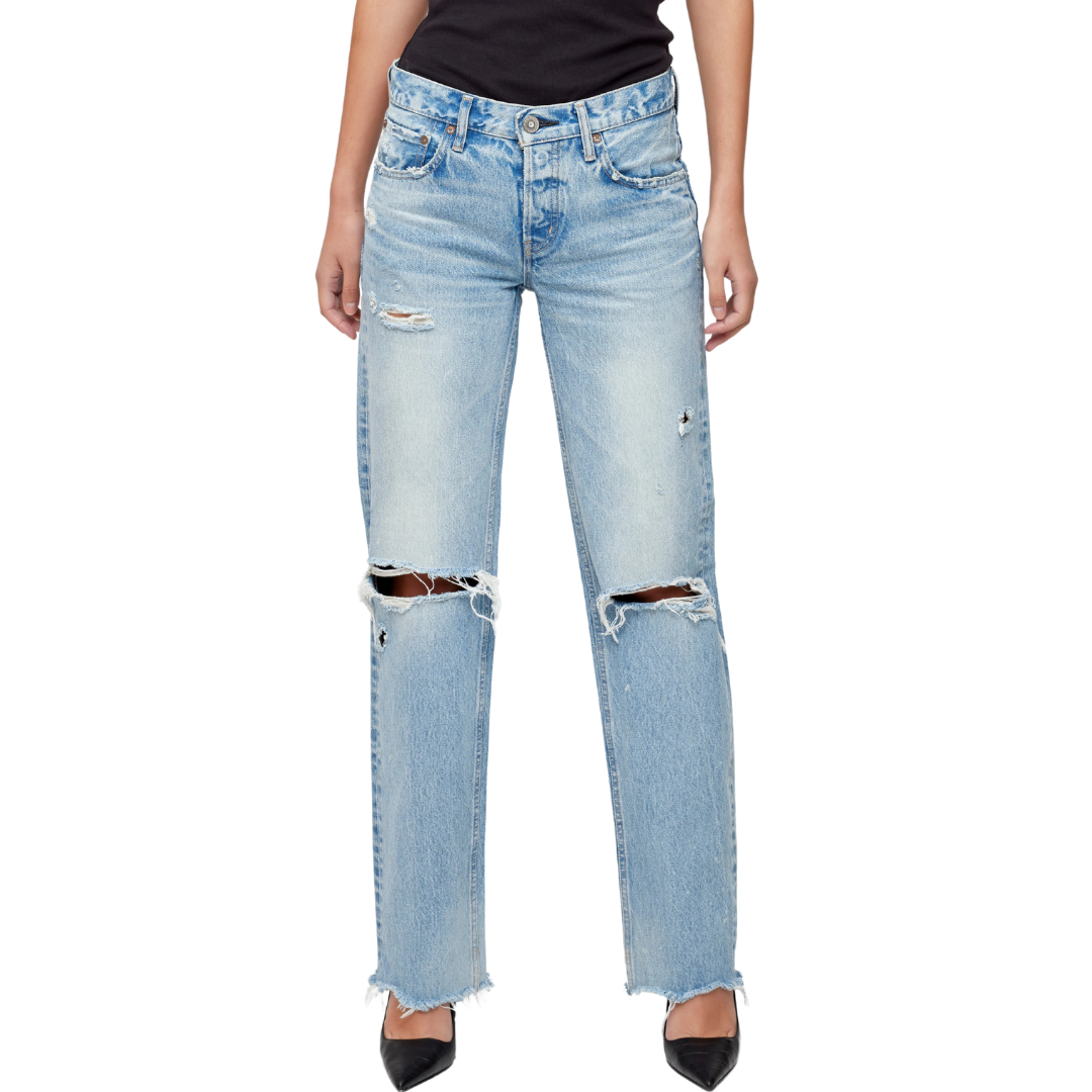 Coco Patch Pocket Jean in White Stretch Denim | Shop Ann
