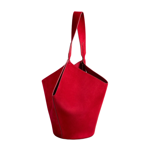 Ruby Small Suede Lotus Tote
