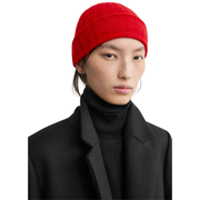 Cashmere Beanie in Poppy