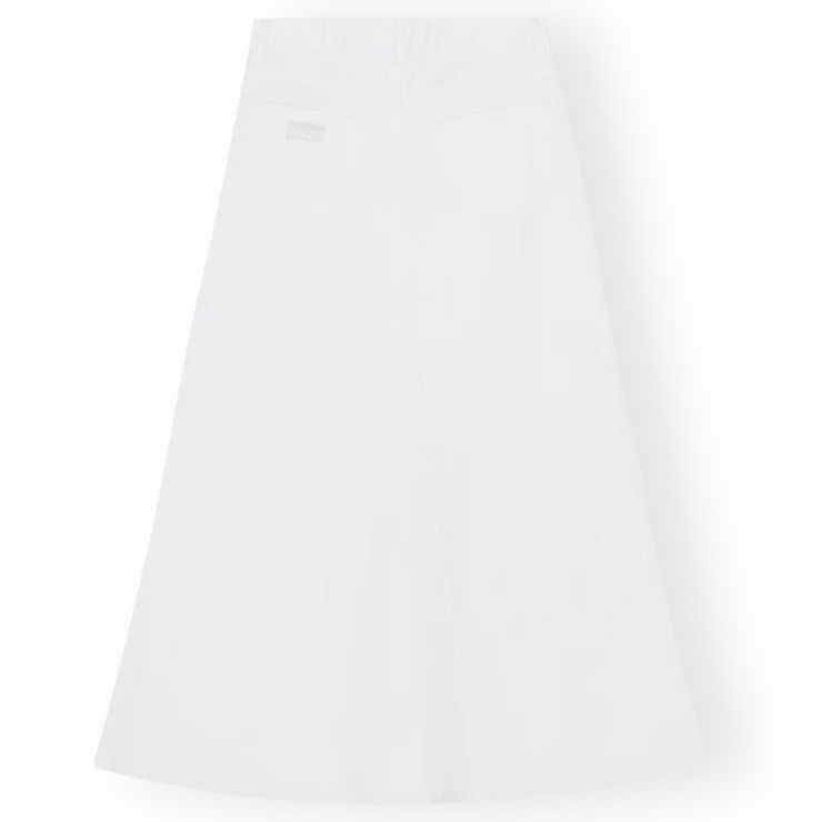 White Denim Maxi Skirt