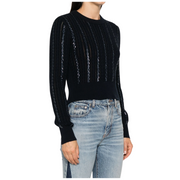 Sequin Cable Knit Sweater