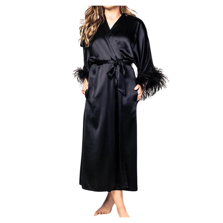 Silk/Feather Robe – Gretta & Co.