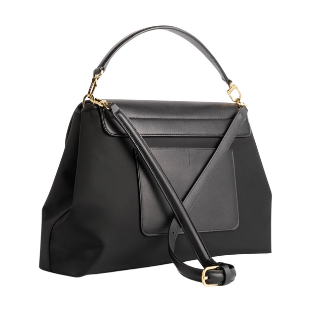 Black T-Lock Nylon Satchel
