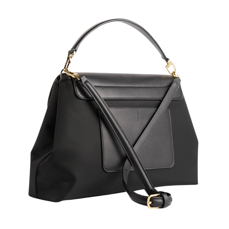 Black T-Lock Nylon Satchel