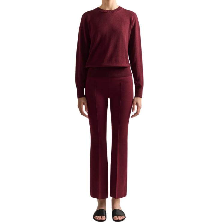 Merino Kick Pant in Wine