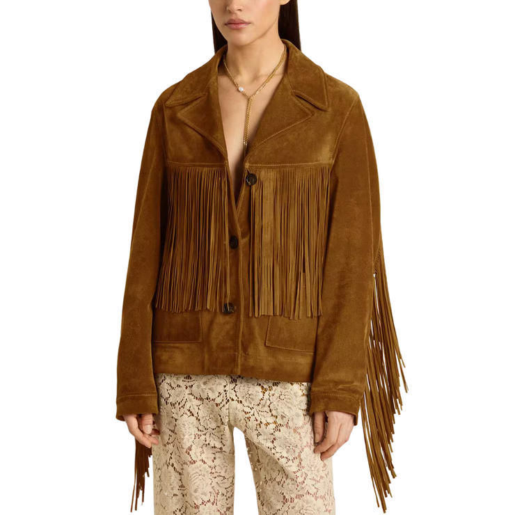 Suede Fringe Jacket