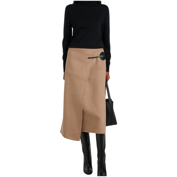 Camel Aida Melange Skirt