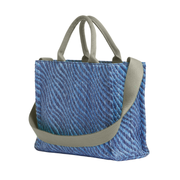 Wavy Woven Basket Tote