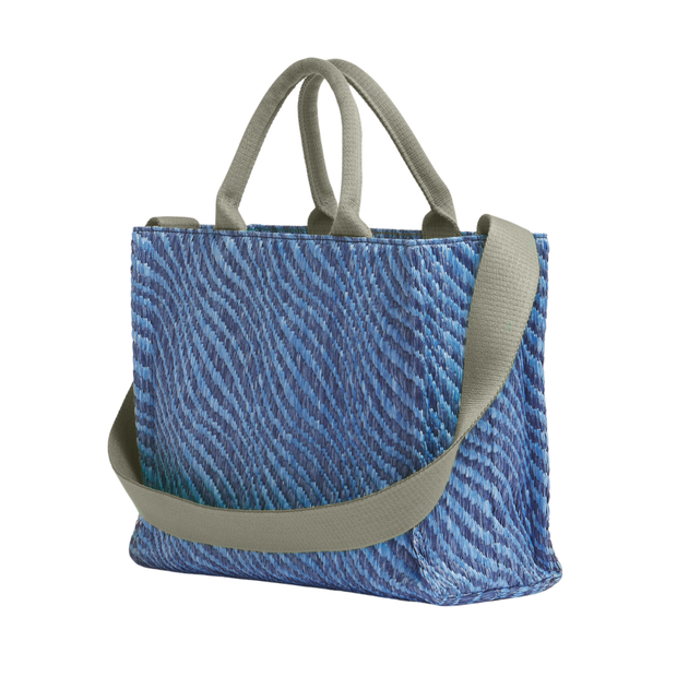 Wavy Woven Basket Tote