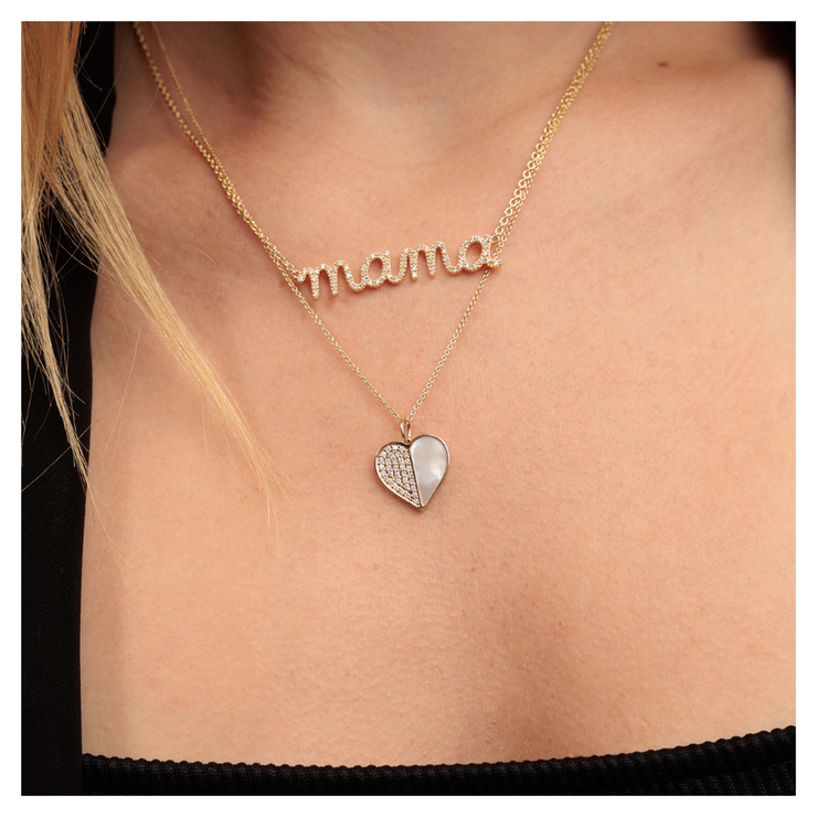 Mother of Pearl Heart Necklace