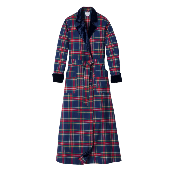 Velvet Trim Robe in Windsor Tartan