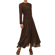 Chain Belt Handkerchief Dress