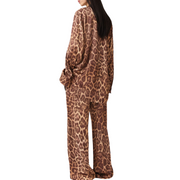 Leopard Silk Trousers