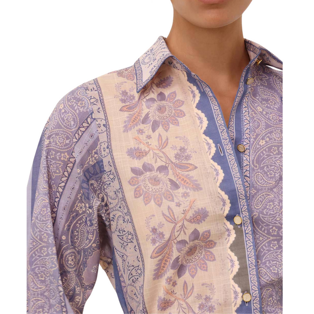 Blue Bandana Button Down