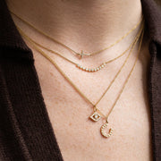 modeled Diamond bezel necklace