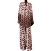 Snake Print Satin Trouser
