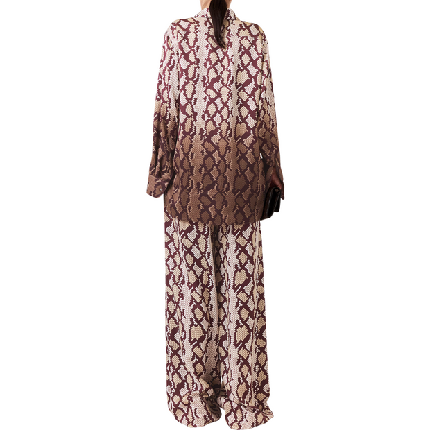 Snake Print Satin Trouser